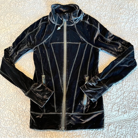Ivivva Jackets & Coats Ivivva By Lululemon Black Velvet Zip Up Define Jacket Poshmark